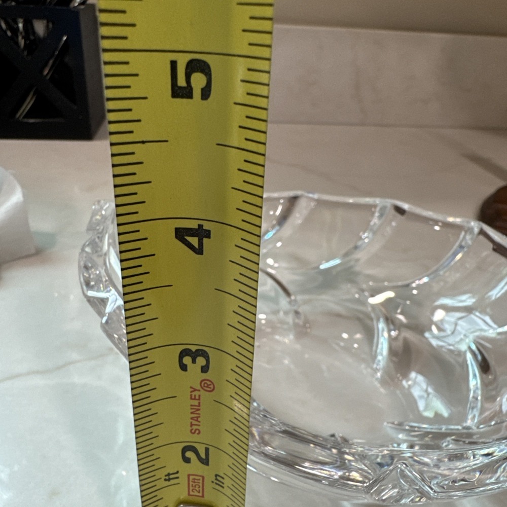 Waterford Crystal candy trinket Dish Leaf Shaped Bowl Lismore Essence pattern - Picture 9 of 9